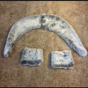 Faux Fur Collar & Cuffs